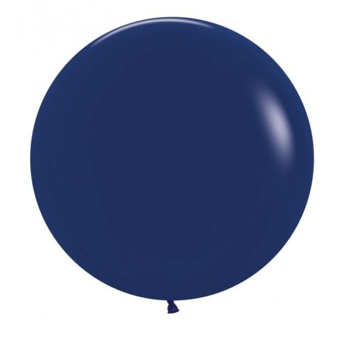 60cm Round Fashion Navy Blue Decrotex Plain Latex #30222665 - Pack of 3 