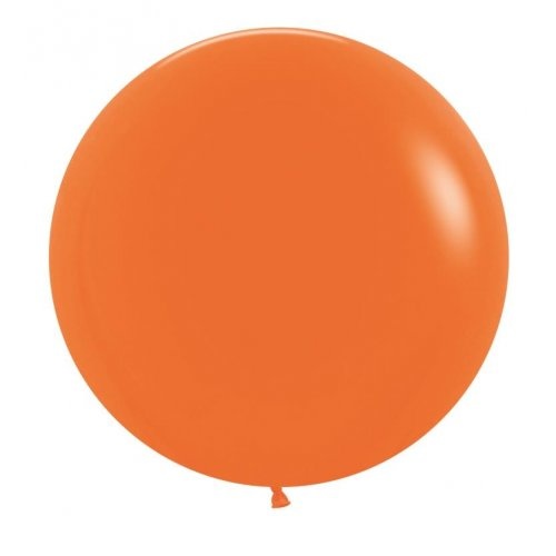 60cm Round Fashion Orange Decrotex Plain Latex #30222669 - Pack of 3 