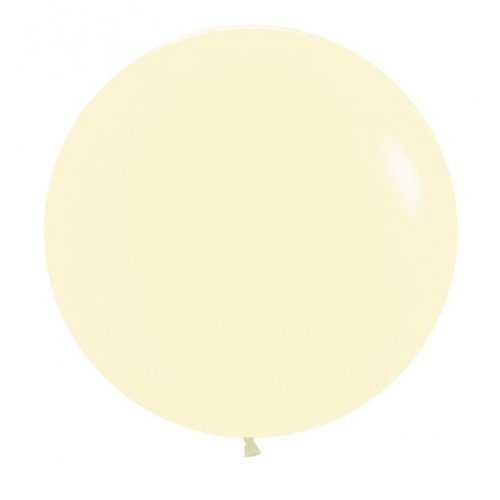 60cm Round Matte Pastel Yellow Decrotex Plain Latex #30222682 - Pack of 3  
