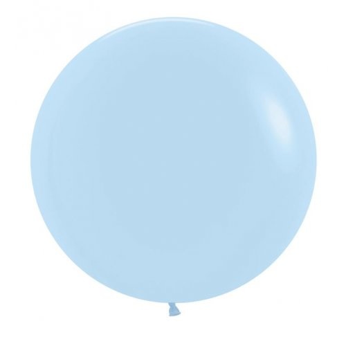 60cm Round Matte Pastel Blue Latex Decrotex Plain Latex #30222684 - Pack of 3 