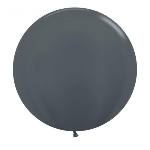 60cm Round Metallic Graphite Decrotex Plain Latex #30222695 - Pack of 3
