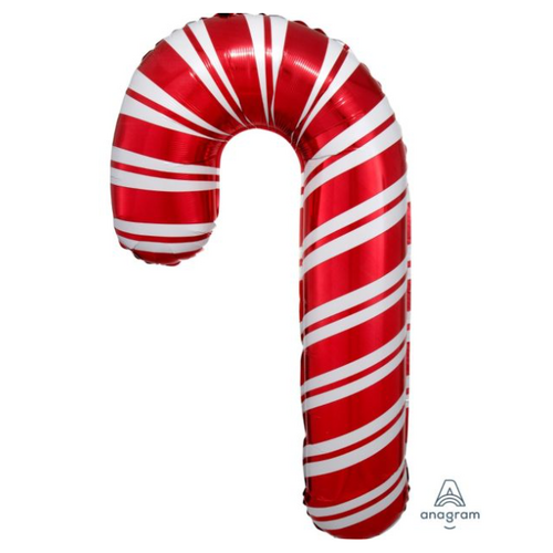 93cm Supershape Holiday Candy Cane Foil Balloon #3030028 - Each (Pkgd.) SOLD OUT 2023