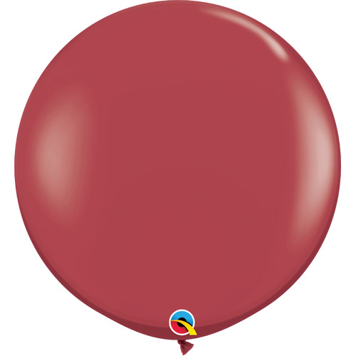 90cm Round Cranberry Qualatex Plain Latex #30345 - Pack Of 2