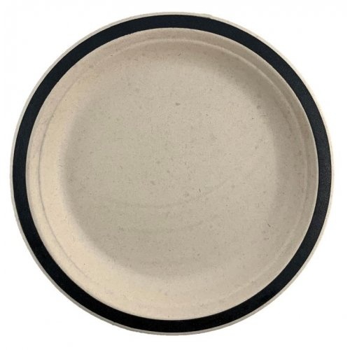 Sugarcane Lunch Plates Black #30400118 - 10Pk (Pkgd.)
