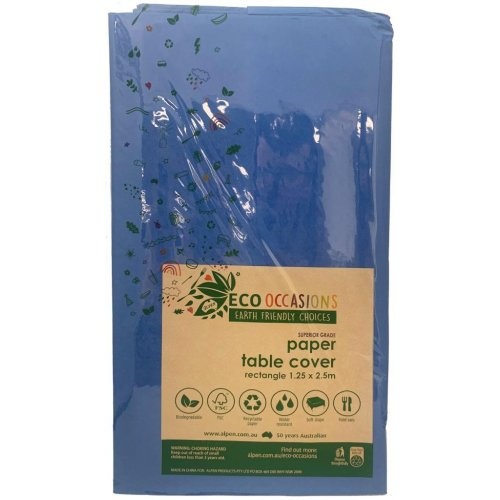Tablecover Paper Rectangle Royal Blue #30401316 - Each (Pkgd.)