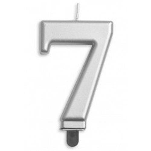 Candle Numeral #7 Silver Jumbo #30431257 - Each (Pkgd.)