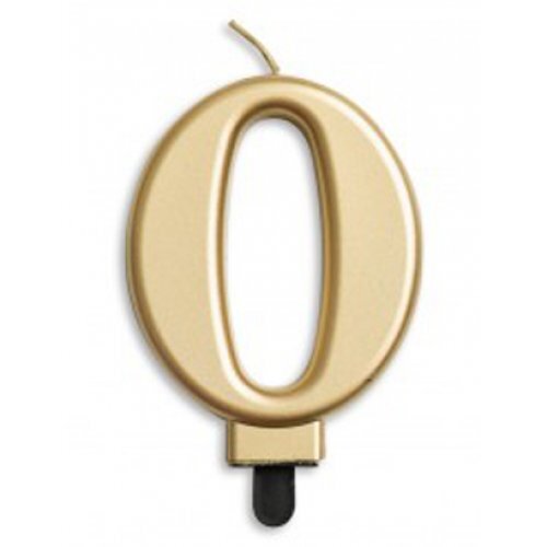 Candle Numeral #0 Gold Jumbo #30431260 - Each (Pkgd.) 
