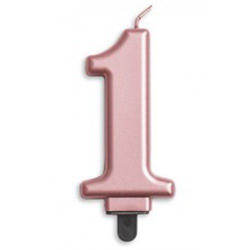 Candle Numeral #1 Rose Gold Jumbo #30431271 - Each (Pkgd.)  TEMPORARILY UNAVAILABLE