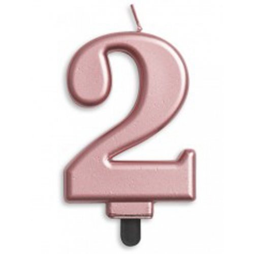 Candle Numeral #2 Rose Gold Jumbo #30431272 - Each (Pkgd.) 