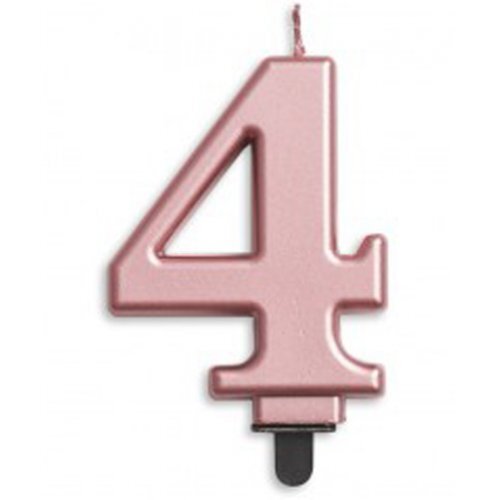 Candle Numeral #4 Rose Gold Jumbo #30431274 - Each (Pkgd.)