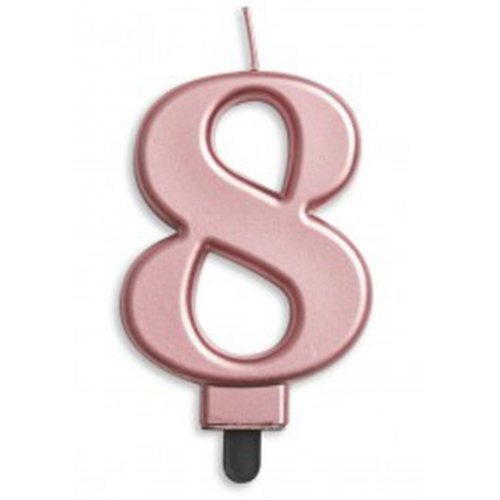 Candle Numeral #8 Rose Gold Jumbo #30431278 - Each (Pkgd.)