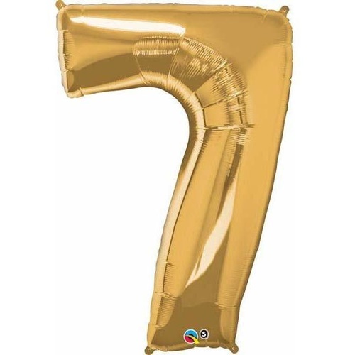 86cm Number Foil Number Seven Metallic Gold #30497 - Each (Pkgd.) 