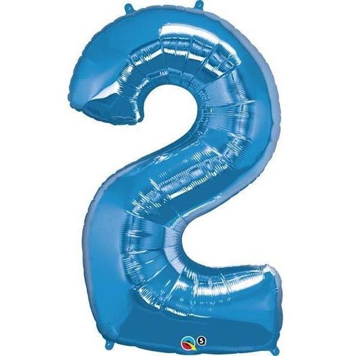 86cm Number Foil Number Two Sapphire Blue #30519 - Each (Pkgd.)
