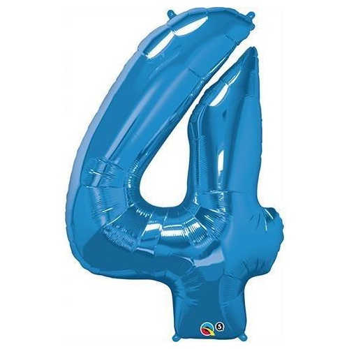86cm Number Foil Number Four Sapphire Blue #30527 - Each (Pkgd.) 