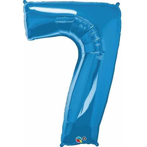 86cm Number Foil Number Seven Sapphire Blue #30539 - Each (Pkgd.) 