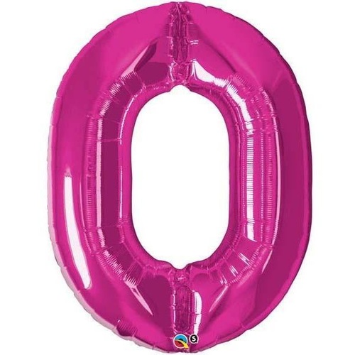 86cm Number Foil Number Zero Magenta #30551 - Each (Pkgd.) 