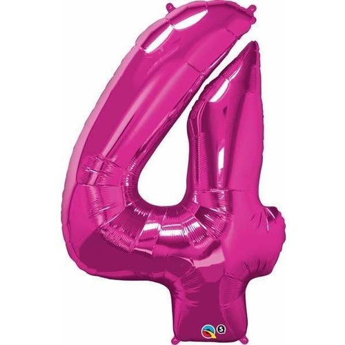 86cm Number Foil Number Four Magenta #30567 - Each (Pkgd.)