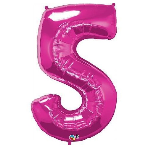 86cm Number Foil Number Five Magenta #30571 - Each (Pkgd.)