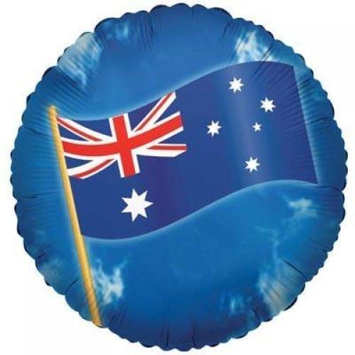 45cm Round Australian Flag Foil Balloon #3067001 - Each (Pkgd.) TEMPORARILY UNAVAILABLE