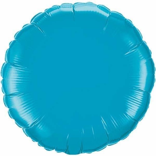 45cm Round Turquoise Plain Foil #30749 - Each (Unpkgd.)