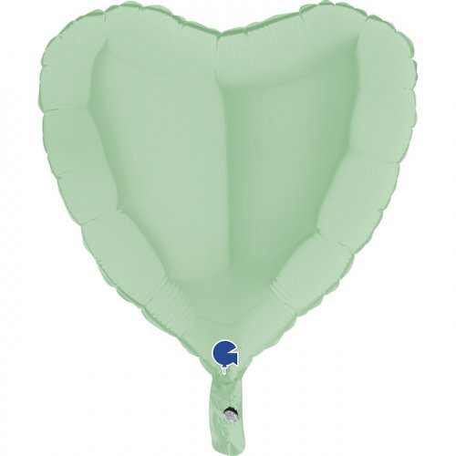 45cm Heart Matte Green Plain Foil Balloon #30G180M01GR - Each (Pkgd.)