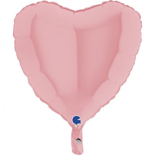 45cm Heart Matte Pink Plain Foil Balloon #30G180M03PK - Each (Pkgd.)
