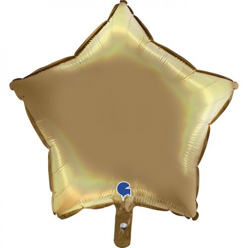 45cm Star Foil Holographic Platinum Champagne #30G192P05RHCH - Each (Pkgd.) 