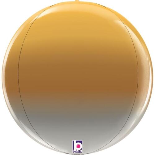 DISC Globe 4D Foil Balloon Metallic Ombre 38cm #30G25002  - Each (Pkgd.) 