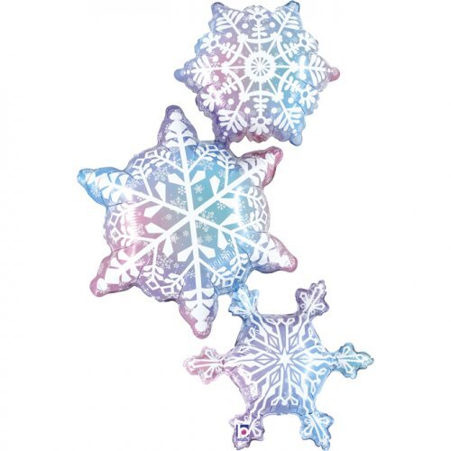 127cm Shape Snowflake Trio Foil Balloon #30G25145 - Each (Pkgd.)  SOLD OUT 2023