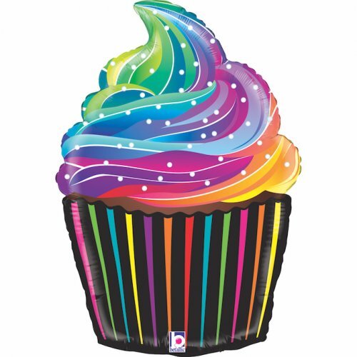69cm Shape Foil Rainbow Cupcake #30G35856 - Each (Pkgd.)  