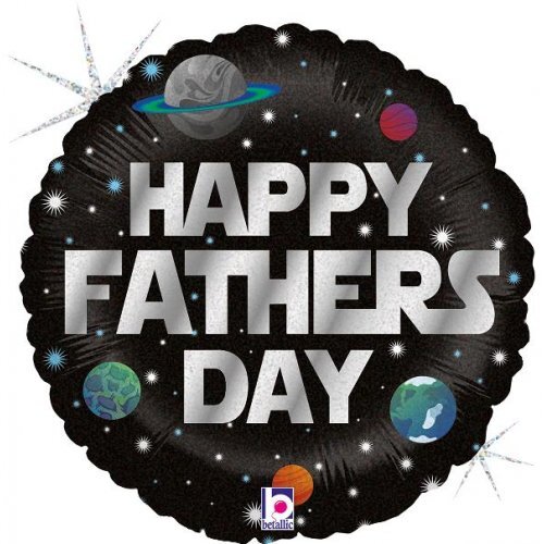 45cm Father's Day Galactic Holographic Foil Balloon #30G36942GHP - Each (Pkgd.) TEMPORARILY UNAVAILABLE