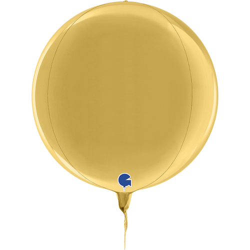 Globe 4D Foil Balloon Metallic Gold 5  28cm #30G7411112G5 - Each (Pkgd)