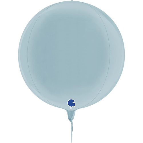 Globe 4D Foil Balloon Metallic Pastel Blue  28cm #30G7411121PB - Each (Pkgd)
