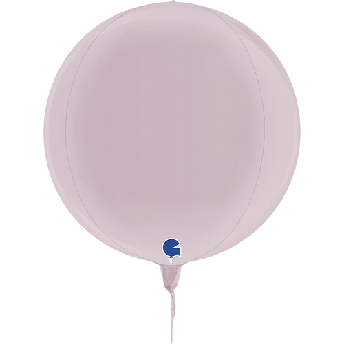 DISC Globe 4D Foil Balloon Metallic Pastel Pink  28cm #30G7411122PP - Each (Pkgd)