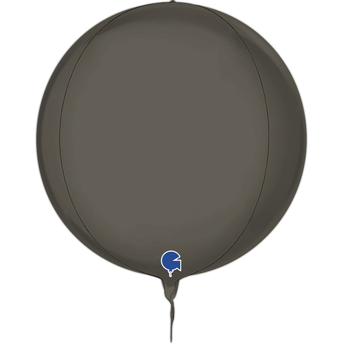 Globe 4D Foil Balloon Metallic Platinum Grey4D 38cm #30G741P00GY - Each (Pkgd)