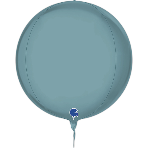 DISC Globe 4D Foil Balloon Metallic Platinum Tenerife Sea 38cm #30G741P02TS - Each (Pkgd)