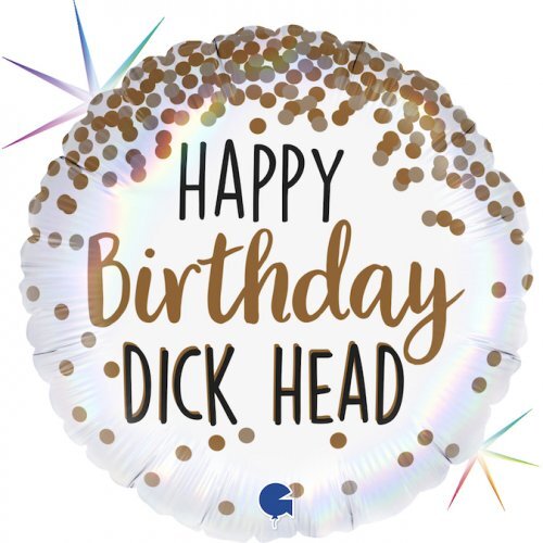 45cm Round Happy Birthday D!#k Head Foil Balloon #30G78038RH - Each (Pkgd.)