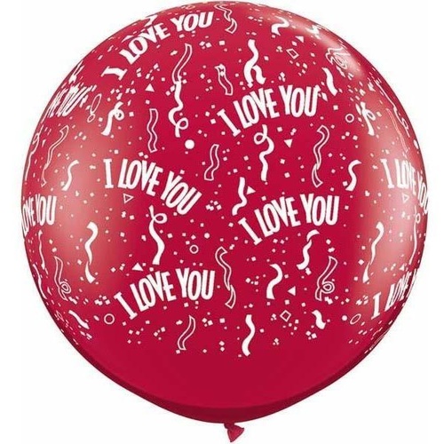 90cm Round Ruby Red I Love You-A-Round #31324 - Pack of 2 SPECIAL ORDER ITEM