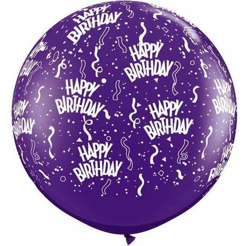 90cm Round Quartz Purple Birthday-A-Round #31325 - Pack of 2 SPECIAL ORDER ITEM
