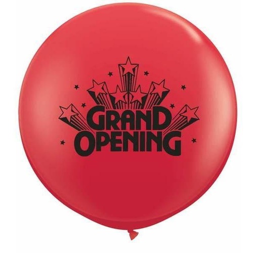 90cm Round Red Grand Opening Stars #31327 - Pack of 2 