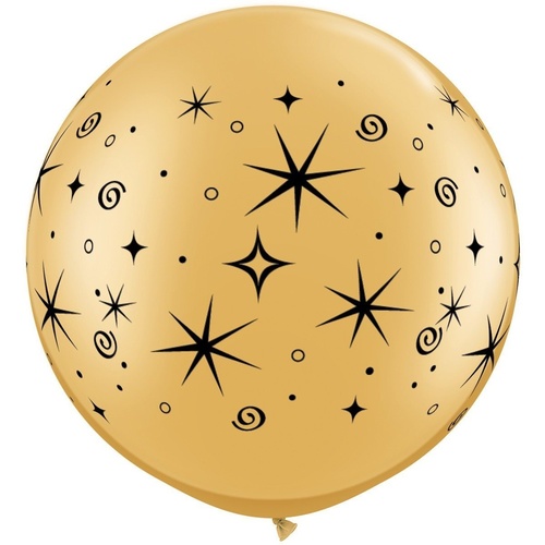 90cm Round Gold Sparkles & Swirls Wrap #31477 - Pack of 2 SPECIAL ORDER ITEM