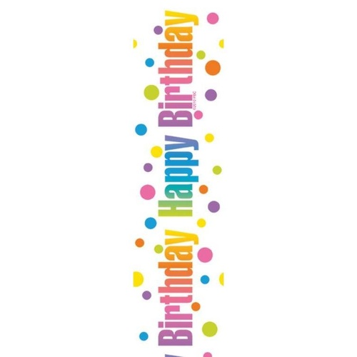 Poly Print #40 200 Yards Birthday Rainbow/White #31629 - Each SPECIAL ORDER ITEM