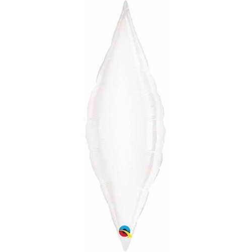 33cm Taper St White Plain Foil #33126 - Each (Unpackaged, Requires air inflation, heat sealing) SPECIAL ORDER ITEM