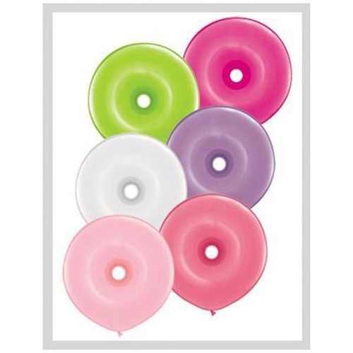 40cm Donut Flower Assorted Qualatex Plain Latex Donut #33299 - Pack of 50 SPECIAL ORDER ITEM