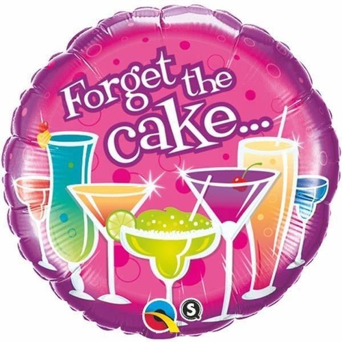 45cm Round Foil Birthday-Forget The Cake #33331 - Each (Pkgd.) SPECIAL ORDER ITEM