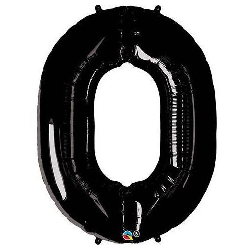86cm Number Foil Number Zero Onyx Black #36281 - Each (Pkgd.) 
