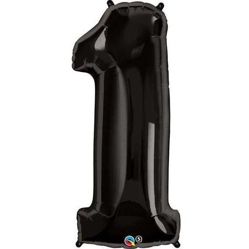 86cm Number Foil Number One Onyx Black #36323 - Each (Pkgd.) 