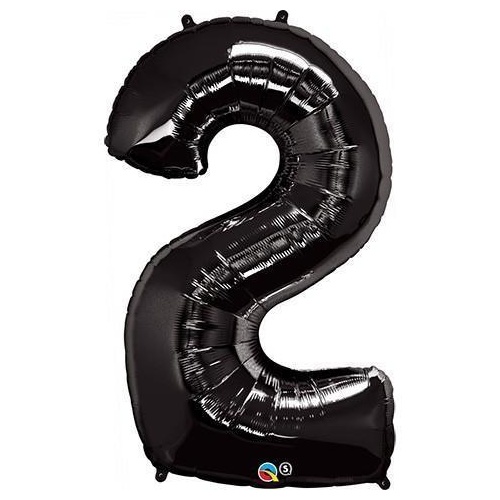 86cm Number Foil Number Two Onyx Black #36328 - Each (Pkgd.)