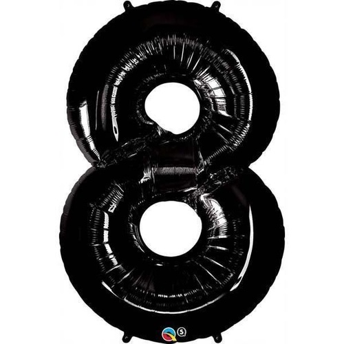 86cm Number Foil Number Eight Onyx Black #36361 - Each (Pkgd.) 