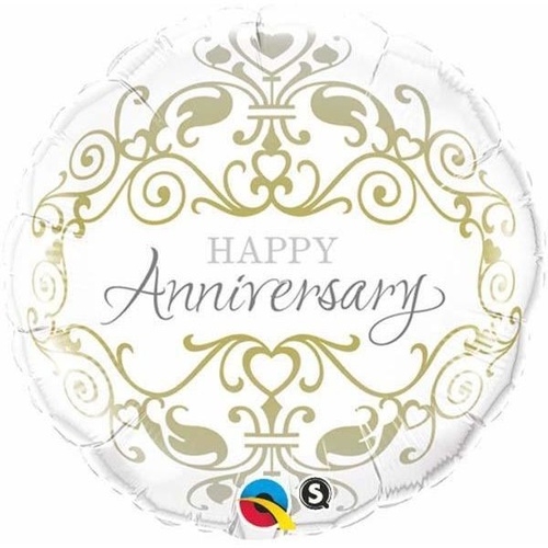 45cm Round Foil Anniversary Classic #36491 - Each (Pkgd.)